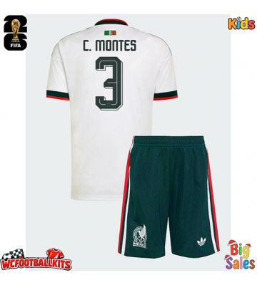 Mexico Cesar Montes #3 Replica Away Stadium Kit for Kids World Cup 2026 Short Sleeve (+ pants)